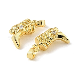 Латунные микропаве прозрачные подвески с фианитом&nbsp;KK-A290-02G