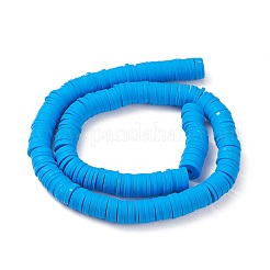 Плоские круглые бусины из глины ручной работы полимерные CLAY-R067-10mm-M