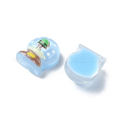 Светло-голубые кабошоны из смолы из серии «Рождественская елка» CRES-Q006-02B