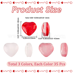 3 нить 3-х цветных прозрачных стеклянных бусин GLAA-PA0001-07