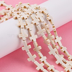 Синтетических нитей бирюзовые бусы&nbsp;X-TURQ-G112-12x16mm-06