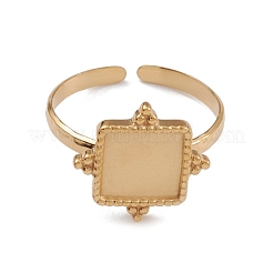 Ионное покрытие (ip) 304 нержавеющая сталь открытый манжета палец оправа кабошон&nbsp;X-RJEW-G285-23G