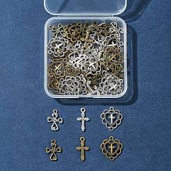 60шт 6 стиля подвески из сплава в тибетском стиле TIBEP-FS0001-24