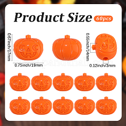 60 шт. непрозрачные смоляные бусины на Хэллоуин&nbsp;RESI-SC0036-67