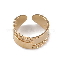 Ионное покрытие (ip) 304 нержавеющая сталь панцирные цепи форма открытые манжеты кольца для женщин&nbsp;RJEW-G285-35G