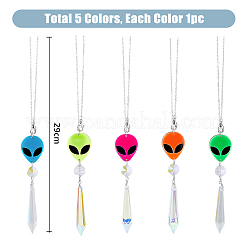 Подвесные украшения из гальванического стекла HJEW-PH01827