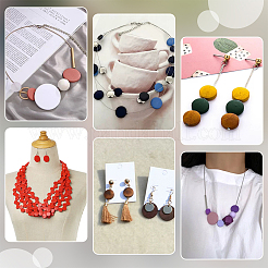 140шт 30 стиля окрашенные бусины из натурального дерева WOOD-PH0003-37