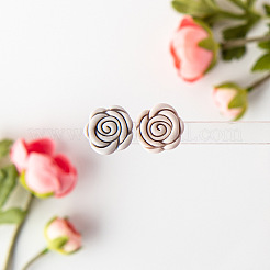 Формочки для глины из смолы в форме розы для изготовления сережек PW-WG42220-01