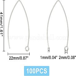 Серьга маркиз из нержавеющей стали 304 STAS-UN0015-62