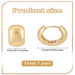 1 пара латунных серег-колец&nbsp;EJEW-LP0001-72G