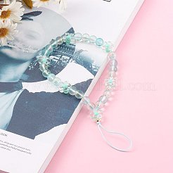 Матовые круглые мобильные ремни из стеклянных бусин HJEW-JM00467-02
