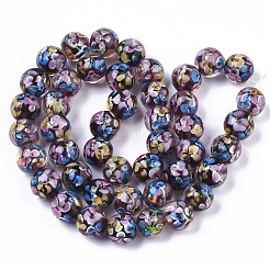 Бусы лэмпворк ручной работы LAMP-T007-04B