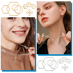 12 шт. 6 филигранных соединительных звена из нержавеющей стали 201&nbsp;STAS-UN0040-86