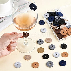 70 шт. 7-х цветные фетровые подвески для бокалов вина AJEW-PH0006-40B