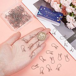 100 шт. фурнитура для сережек-колец из хирургической нержавеющей стали 316L STAS-SC0008-52