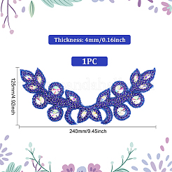 Аппликации из горного хрусталя с цветочным узором&nbsp;AJEW-FG0002-40C