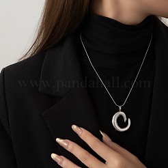 Комплекты из ожерелий и серег-гвоздиков из нержавеющей стали 304 FS-WGCB9BC-06