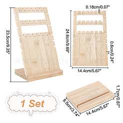 Подставки для ювелирных изделий из дерева с 36 отверстием и 3 рядами EDIS-WH0016-007A