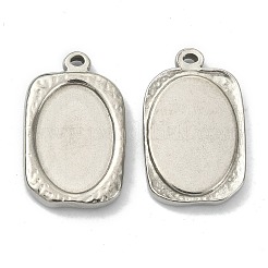 Подвеска-кабошон из не тускнеющей нержавеющей стали 304 STAS-E191-13P