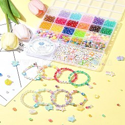 Наборы для изготовления браслетов из акрила и смолы DIY-FS0007-44