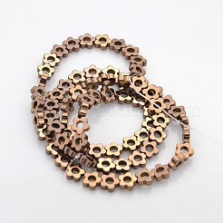 Гальванизировать немагнитных синтетический гематит бисер пряди G-J217C-M