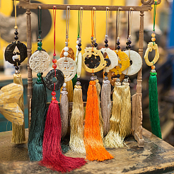 8 шт. подвеска-кисточка из нейлонового узла&nbsp;AJEW-FH0005-38