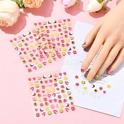 60 шт. бумажные наклейки для ногтей с фруктовой тематикой&nbsp;AJEW-CJC0018-05A