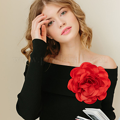 Броши-цветы из полиэстера JEWB-WH0021-54B