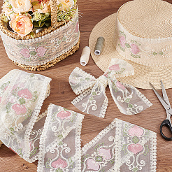 15 ярд полиэстеровой сетчатой ленты для вышивки цветов SRIB-GA0001-11B