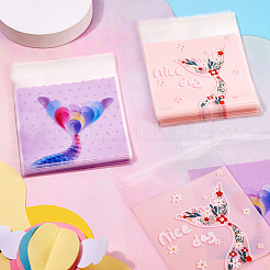 100 шт. 2-цветные квадратные пластиковые целлофановые самозапечатывающиеся пакеты&nbsp;ABAG-TA0001-32