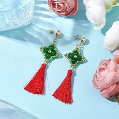 4 пара сережек-гвоздиков с драгоценными камнями EJEW-MZ00282