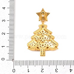 Рождественские латунные подвески с микропаве из фианита&nbsp;LS-KK-F922-01G