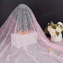 1 ярд полиэстеровой сетчатой ткани с пайетками&nbsp;DIY-FG0008-23B