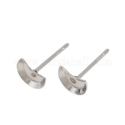 Устойчивые к потускнению серьги-кабошоны из нержавеющей стали 304 пустые оправы&nbsp;LS-STAS-Q170-08