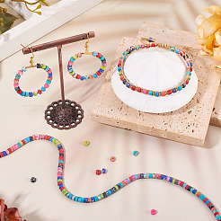 1 нитка бусин из синтетической императорской яшмы и бирюзы&nbsp;G-TA0002-80