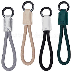 4шт 4 цвета брелки из искусственной кожи&nbsp;KEYC-GF0001-26