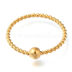 Ионное покрытие (ip) 304 нержавеющая сталь круглые кольца для пальцев RJEW-B066-02G