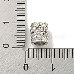 Реечное покрытие латунь микро паве прозрачный кубический цирконий европейские бусины KK-L215-206P