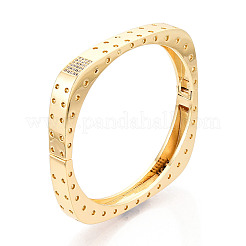 Браслеты из латуни с микропаве из прозрачных кубических цирконий BJEW-N035-05G