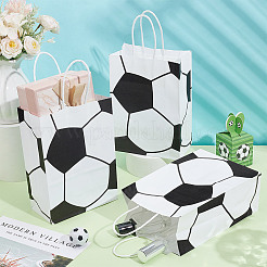 Подарочные пакеты из футбольной бумаги с ручкой ABAG-WH0045-31A