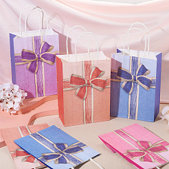 Прямоугольные бумажные пакеты для хранения подарков с ручкой CARB-TAC0003-01