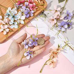 30шт. 6-х цветная искусственная ветка цветущей сливы&nbsp;AJEW-SC0031-59