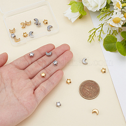 20 шт. 4 стиля бусин из нержавеющей стали 304 STAS-UN0063-95