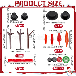 Комплекты веток снеговика из смолы с рогами&nbsp;DIY-WR0004-66