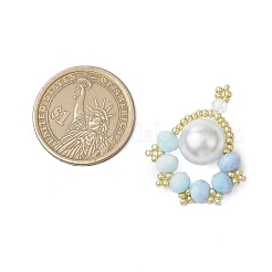 Подвески из стеклянных бусин в виде отпечатков лап PALLOY-MZ00572