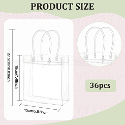 Прямоугольные прозрачные сумки из ПВХ с ручкой на День святого Валентина ABAG-WH0038-38