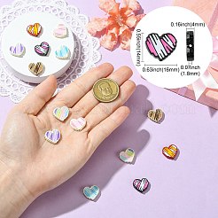 14шт 7 цвета сплава эмалевые бусины&nbsp;ENAM-CJ0007-15