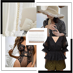 Кружевная отделка из гипюра стрейч SRIB-WH0011-009B