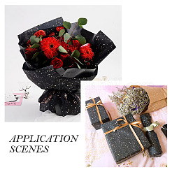 20 лист пластиковой упаковки для букетов цветов из золотой фольги DIY-TAC0025-13B