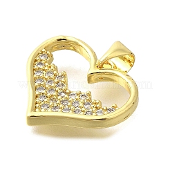 Латунные микропаве прозрачные подвески с фианитом&nbsp;LS-KK-M297-30G